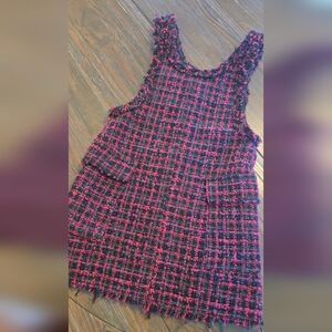 Zara Kids Pink and Blue Tweed Dress